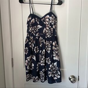 Band of Gypsies Navy Floral Spaghetti-Strap Mini Dress